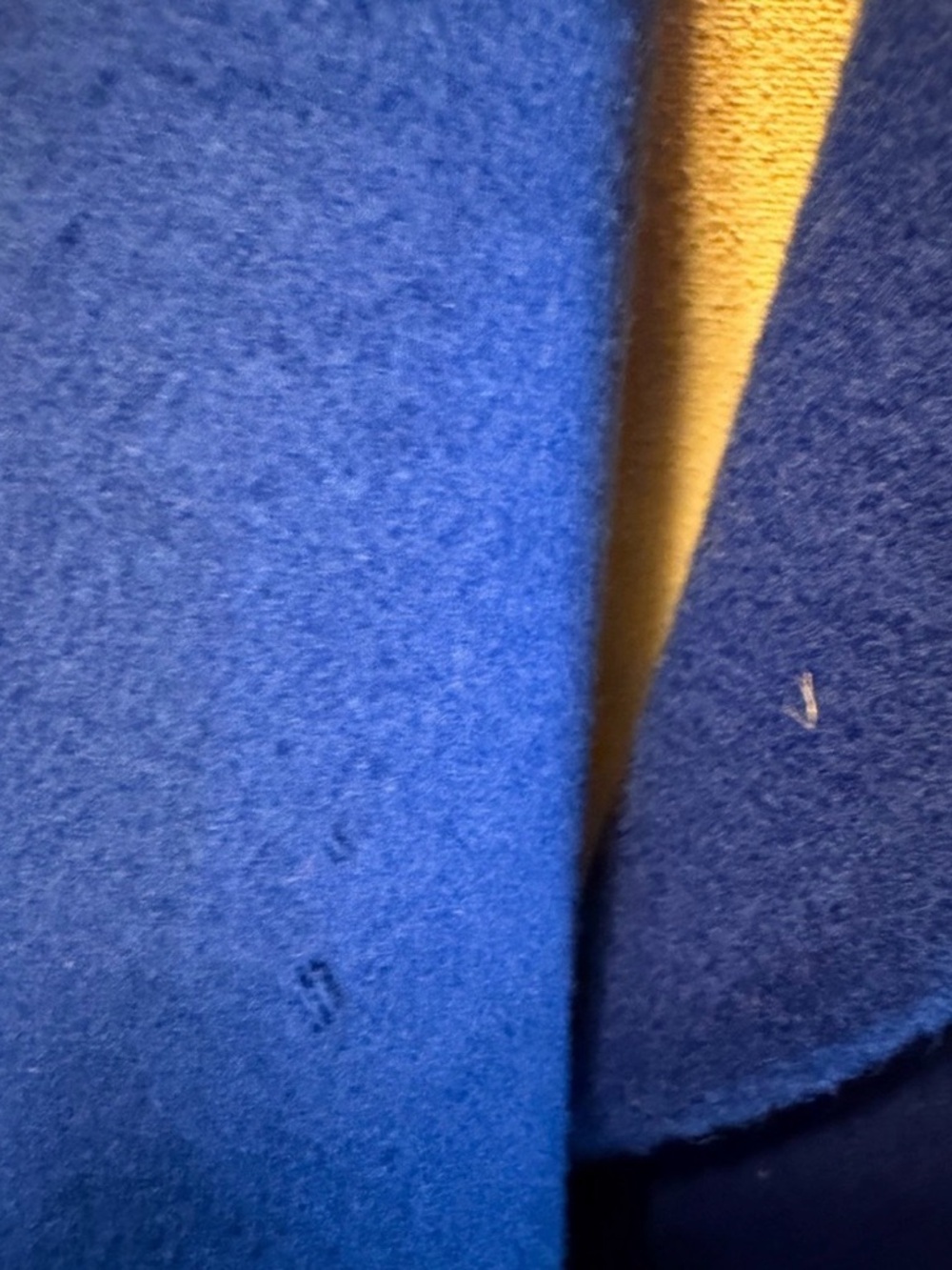 Christian Dior Boutique Royal Blue Wool Coat Gold Crest VTG Size 14 - Picture 13 of 16